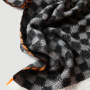 Checkerboard Pattern Wool Dual Use Ladies Scarf Shawl